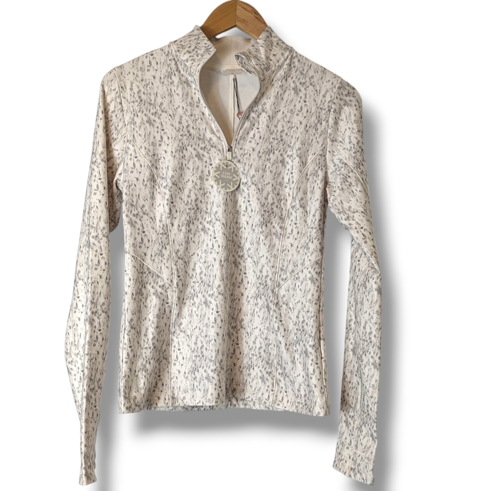 Calia Cold Weather 1/2 Zip Active Running Moon Marks Pristine Top: Small
